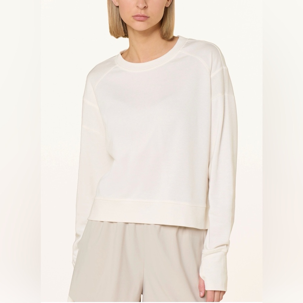 Sweaty Betty Cream Crewneck Sweatshirt